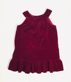 GIRLS VELVET LIKE VINTAGE DRESS SIZE 6